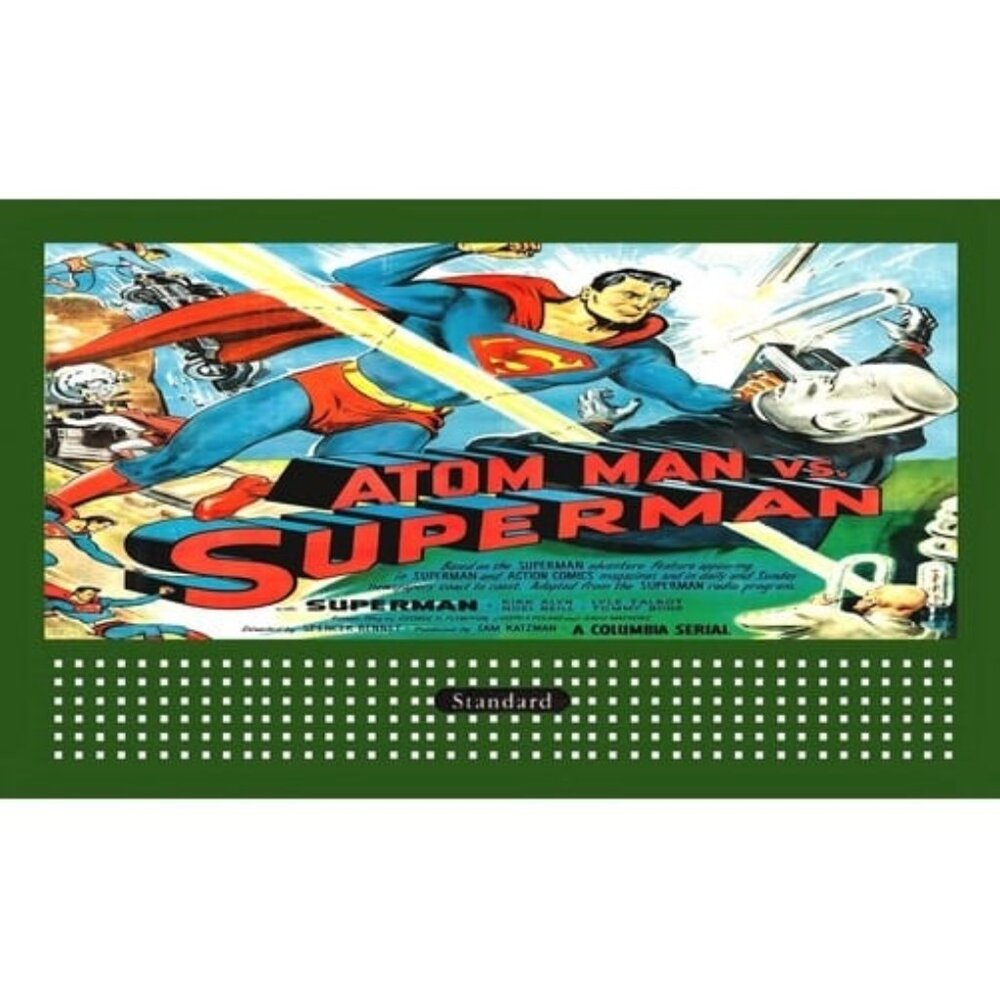 ATOM MAN vs SUPERMAN INSERT for LIONEL 310 / AMERICAN FLYER